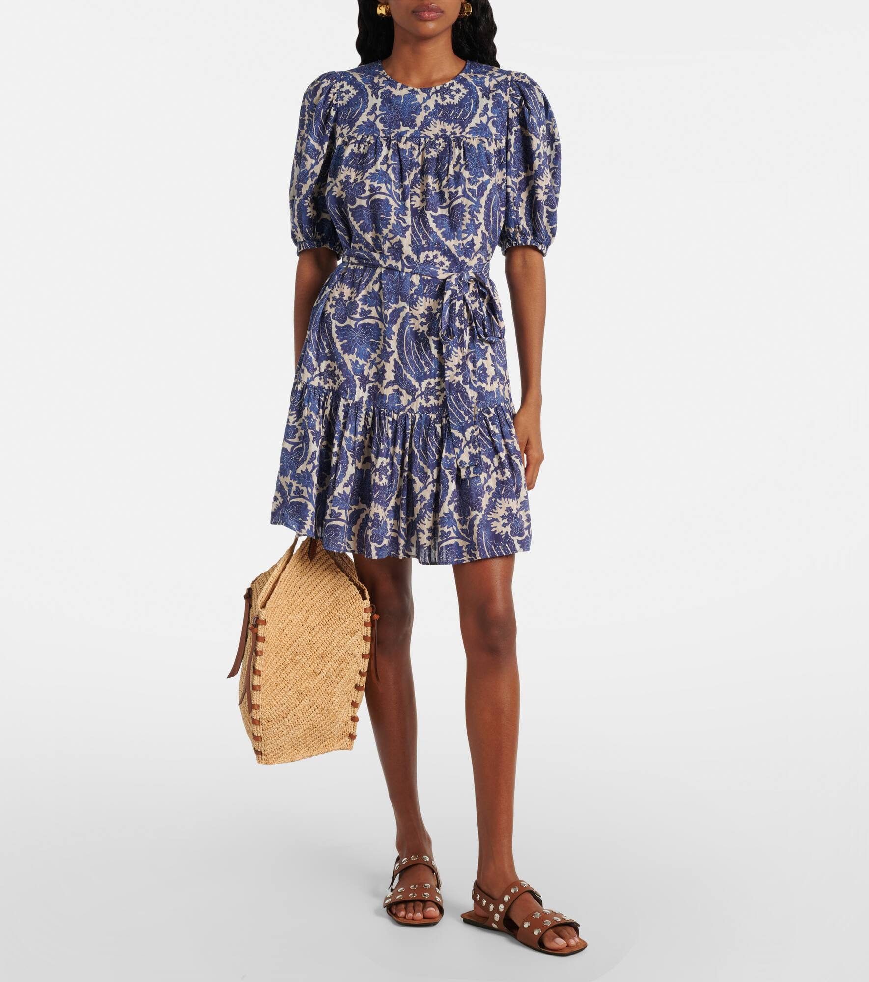 Rosalie printed cotton-blend minidress - 2