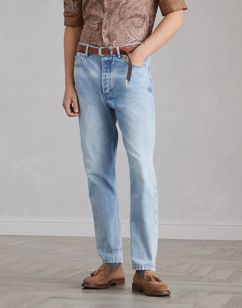 Denim iconic fit five-pocket trousers 1