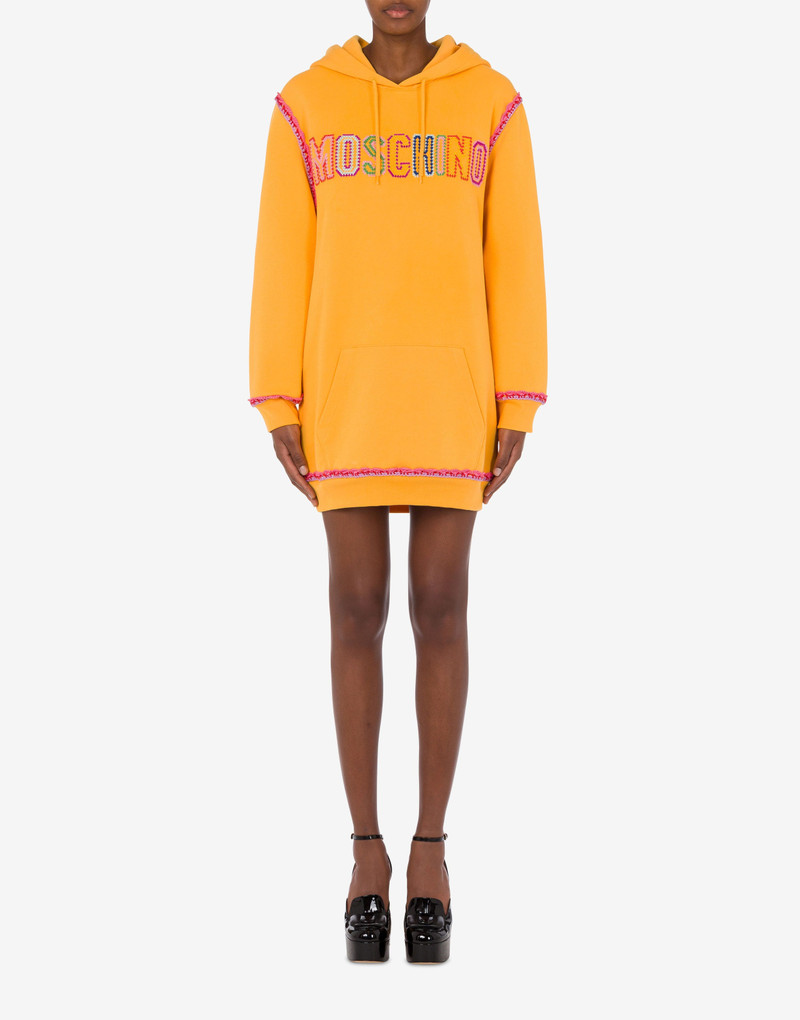 Moschino CROCHET DETAILS ORGANIC FLEECE DRESS outlook