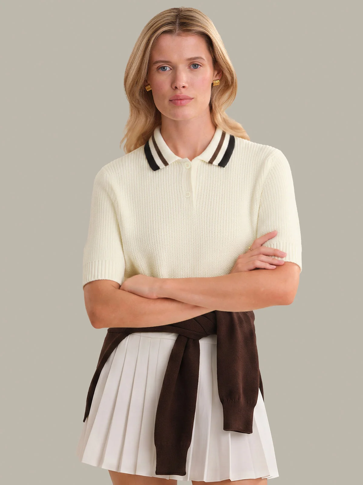 Briar: Contrast Trim Short Sleeve Polo - 1