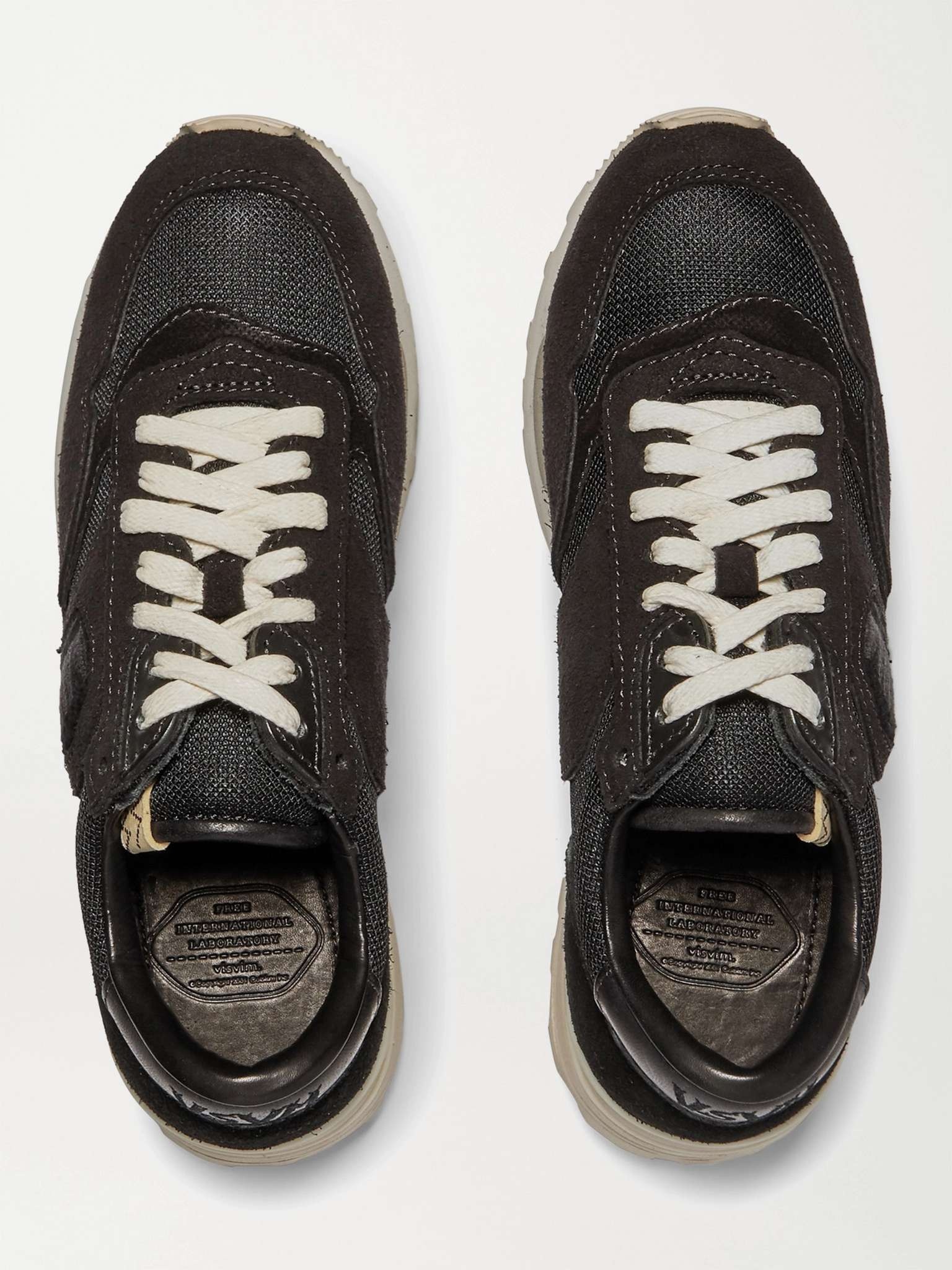 Roland Leather-Trimmed Suede and Mesh Sneakers - 8