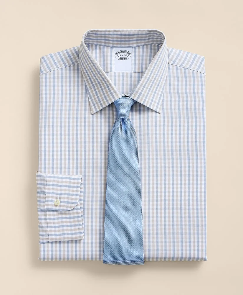 Pure Supima® Cotton Regular-Finish Ainsley Collar, Check Dress Shirt - 1