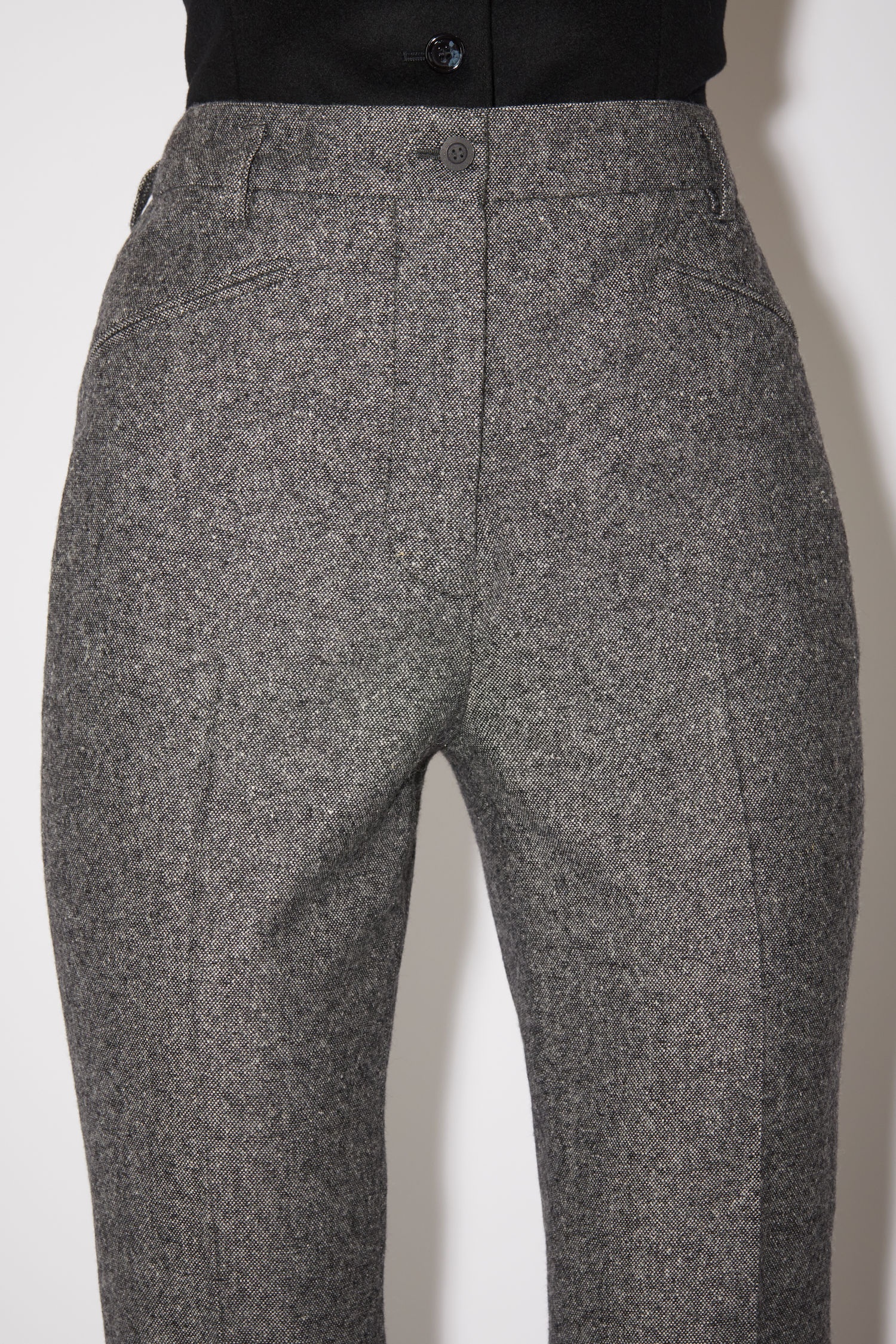Tailored trousers - Grey Melange - 5