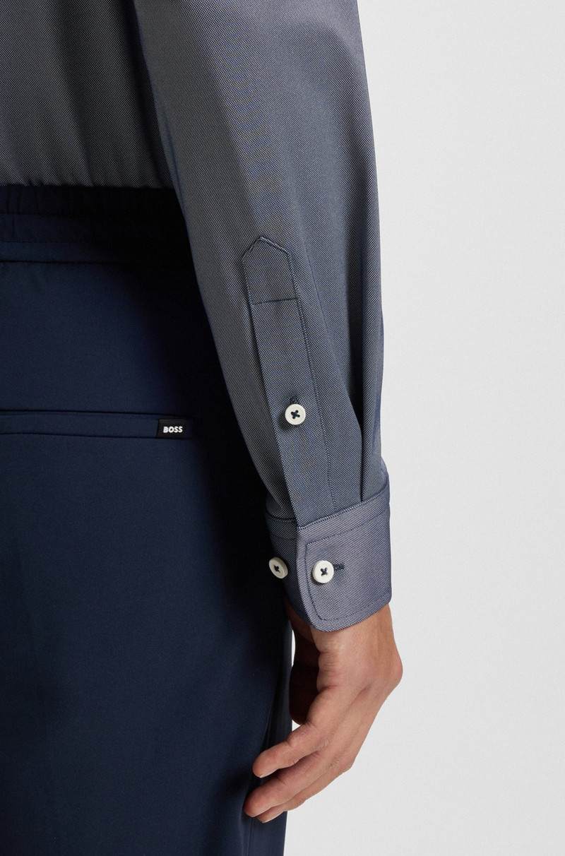 SLIM-FIT SHIRT IN PERFORMANCE-STRETCH STRUCTURED FABRIC 6