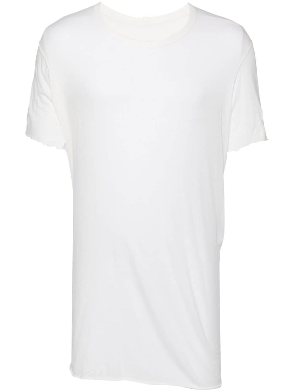 raw cut-hem cotton T-shirt - 1