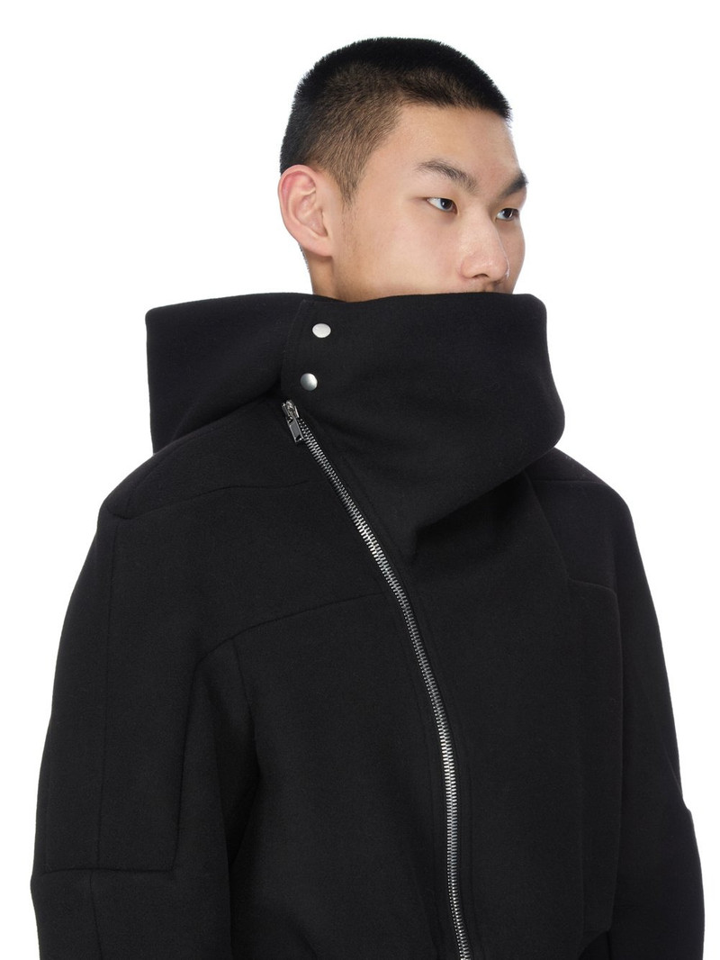 Black Concordians Cropped Hooded Flight Bomber Jacket 4