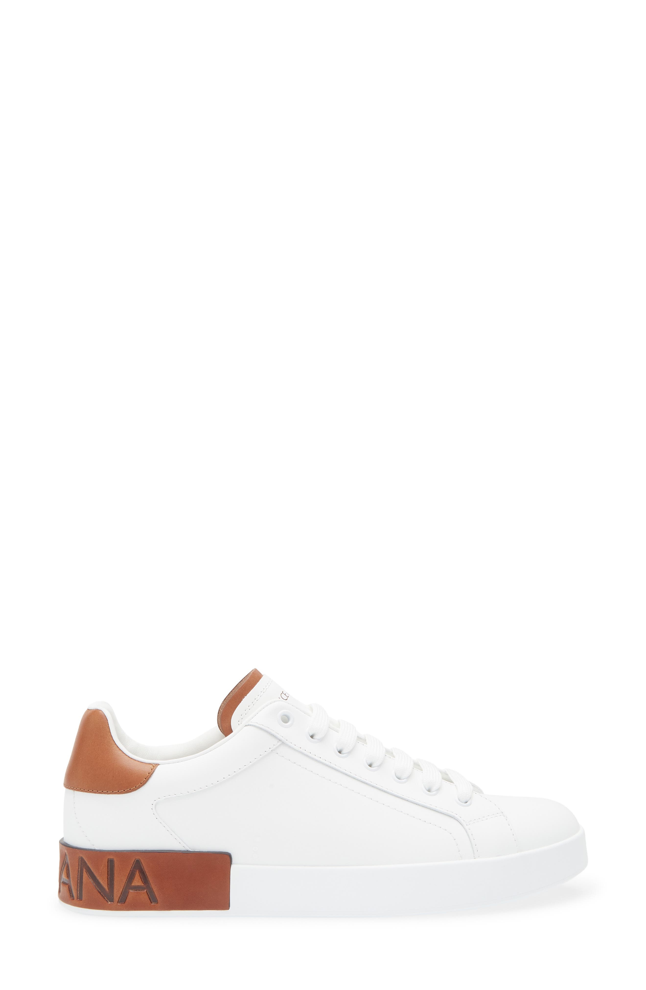 Dolce&Gabbana Portofino Sneaker in 8S537 Bianco/Cuoio at Nordstrom - 3