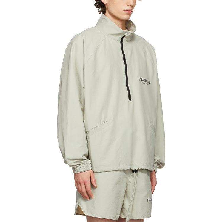 Fear of God Essentials FW21 Half-zip Track Jacket Green/Concrete FOG-FW21-105 - 5
