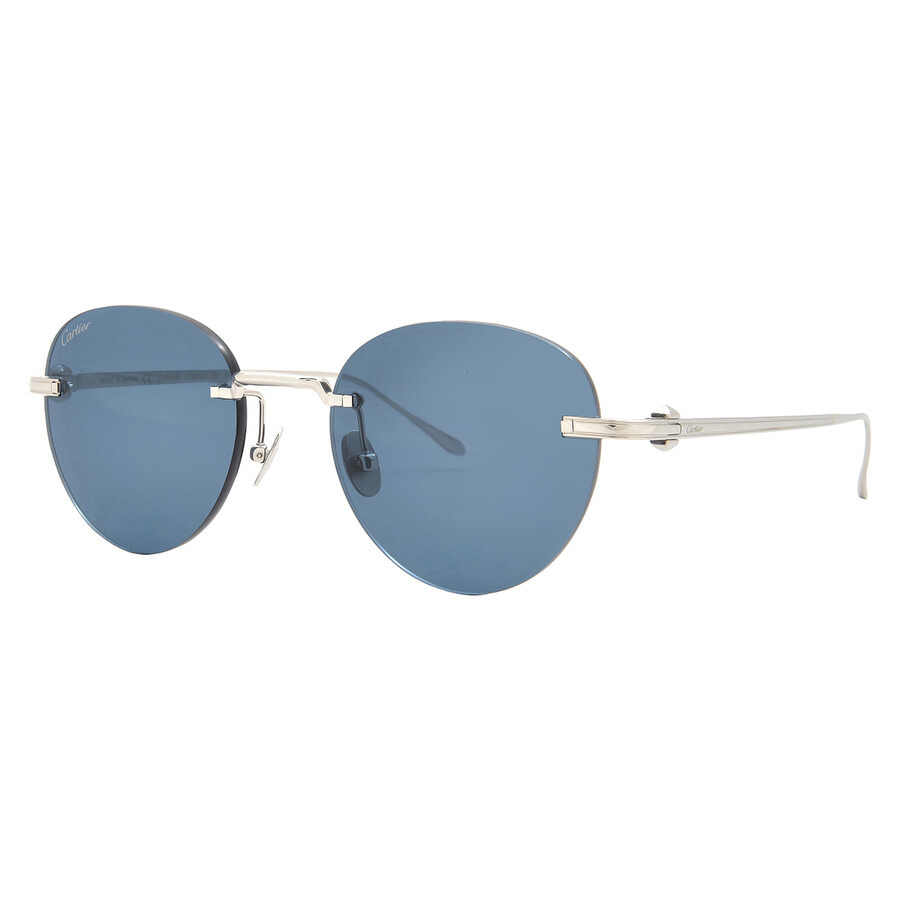 Cartier Pasha de Cartier Blue Round Men's Titanium Sunglasses CT0331S 001 51 - 2