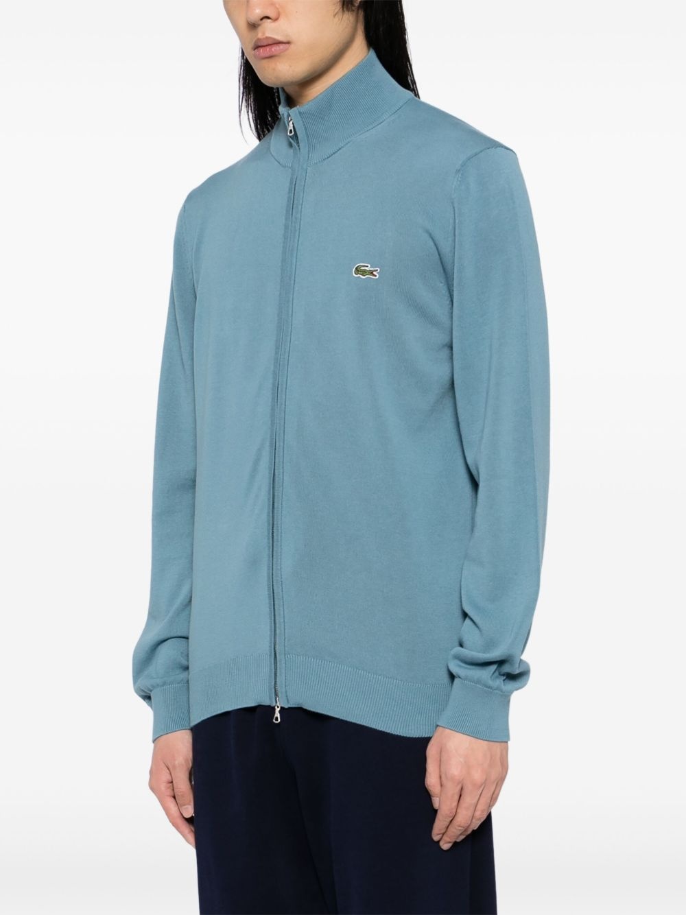 zipped roll neck sweater - 3
