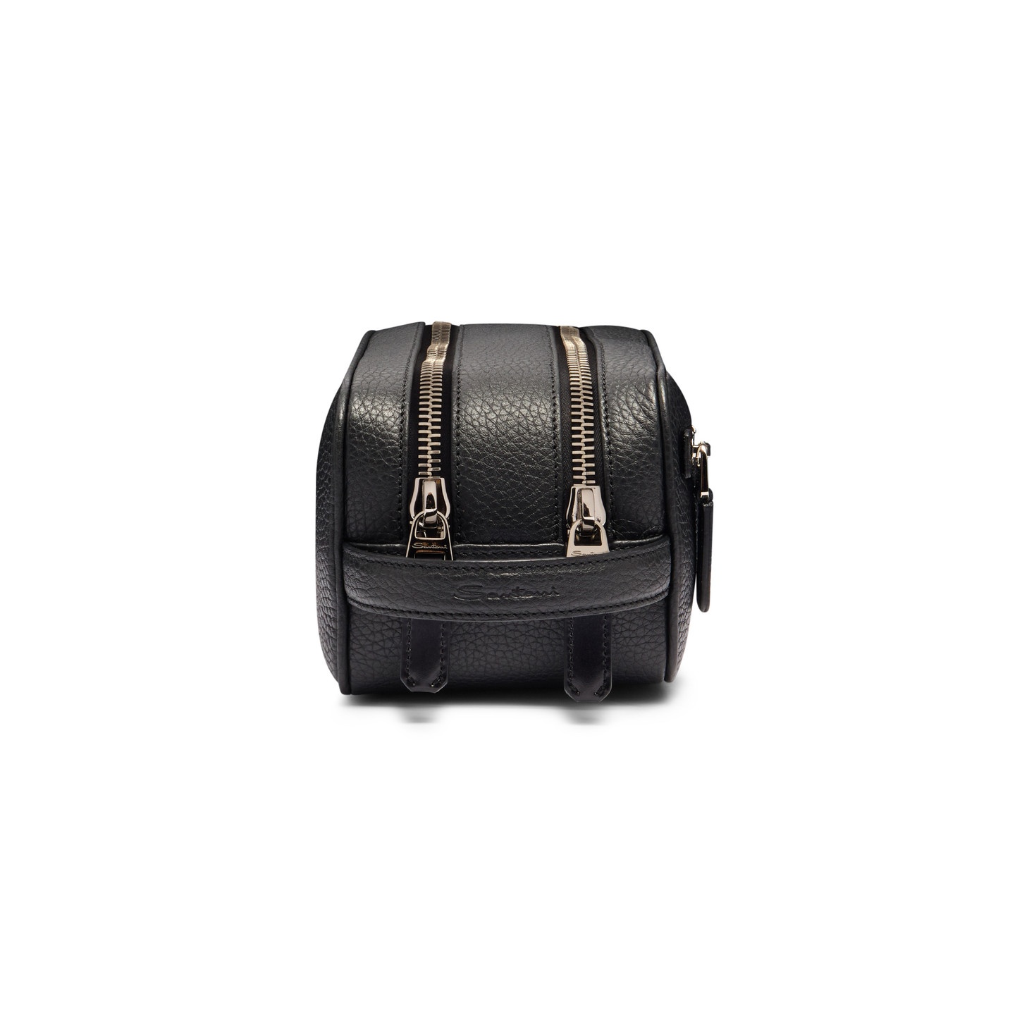Black tumbled leather beauty case - 3
