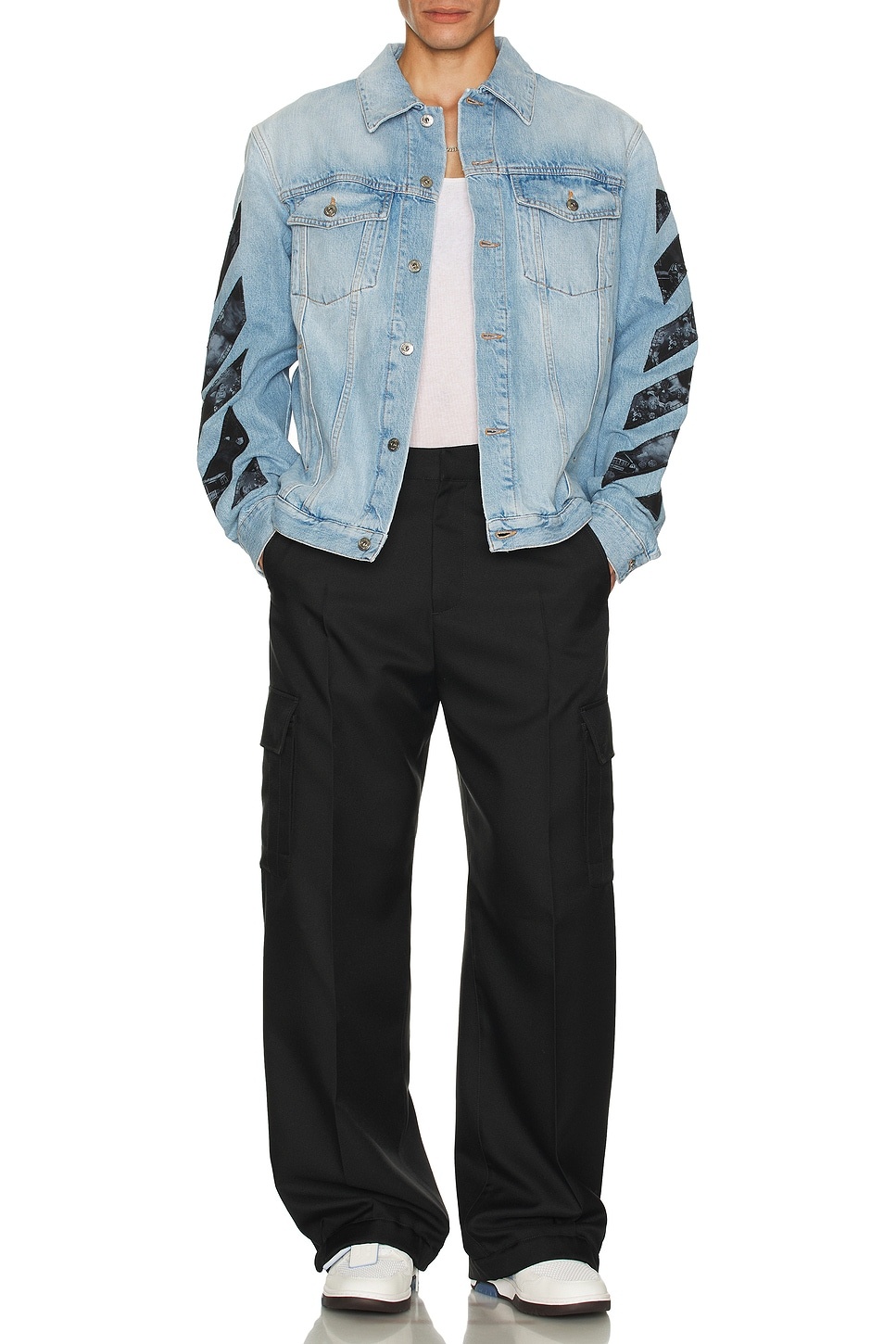 Fresco Diagonal Arrow Denim Jacket - 4
