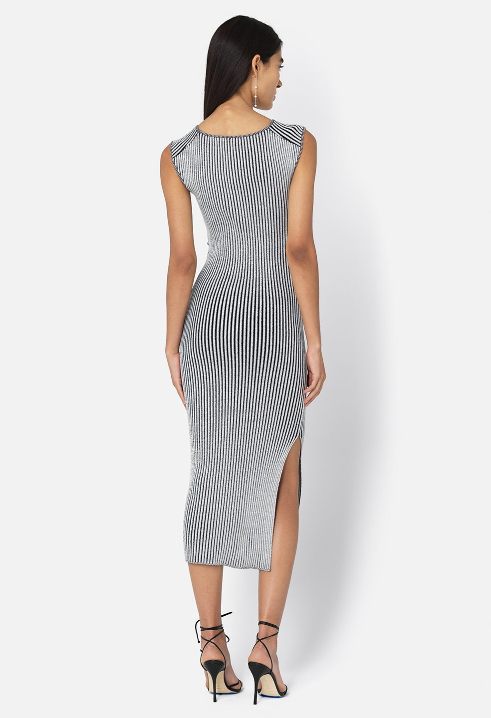 PIPER SILK RIB TWIST DRESS - 2