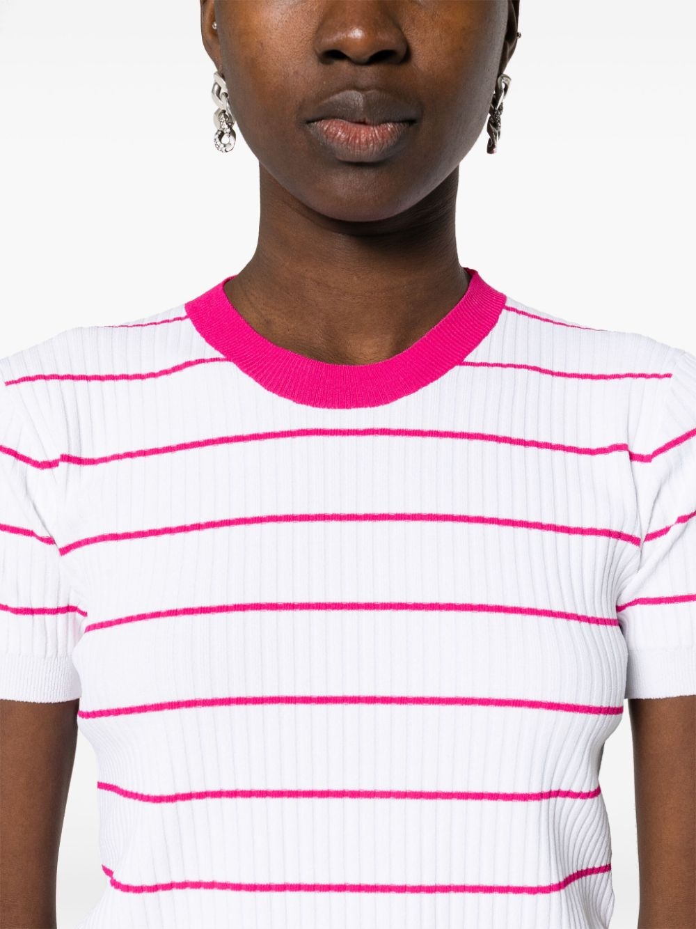 striped ribbed top - 5