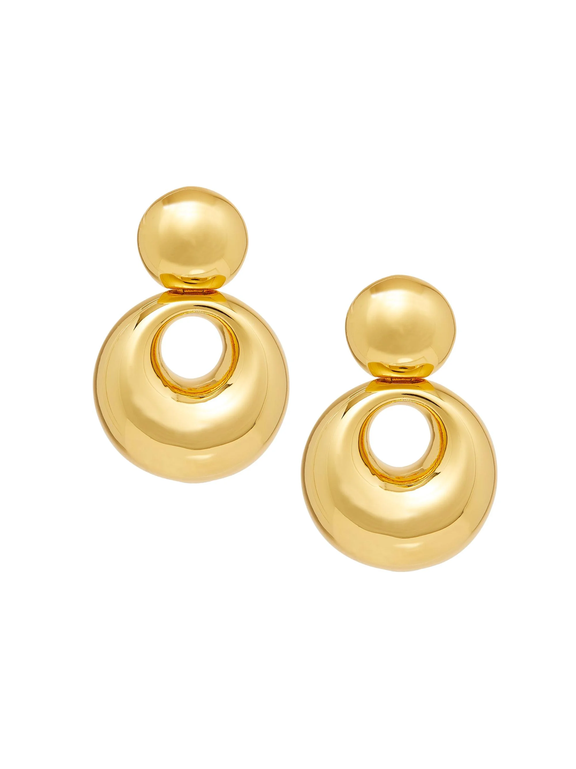 Women's Medallion 14K-Gold-Plated Drop Earrings - Gold - 1