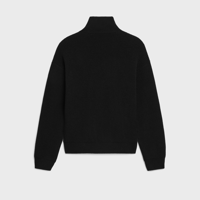 CELINE trucker sweater in ribbed wool outlook
