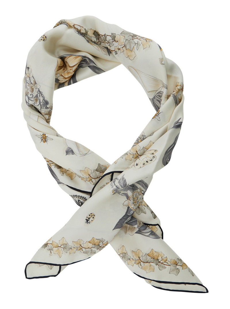 FERRAGAMO Fo Edenshoe Beige Silk Scarfs And Foulards outlook