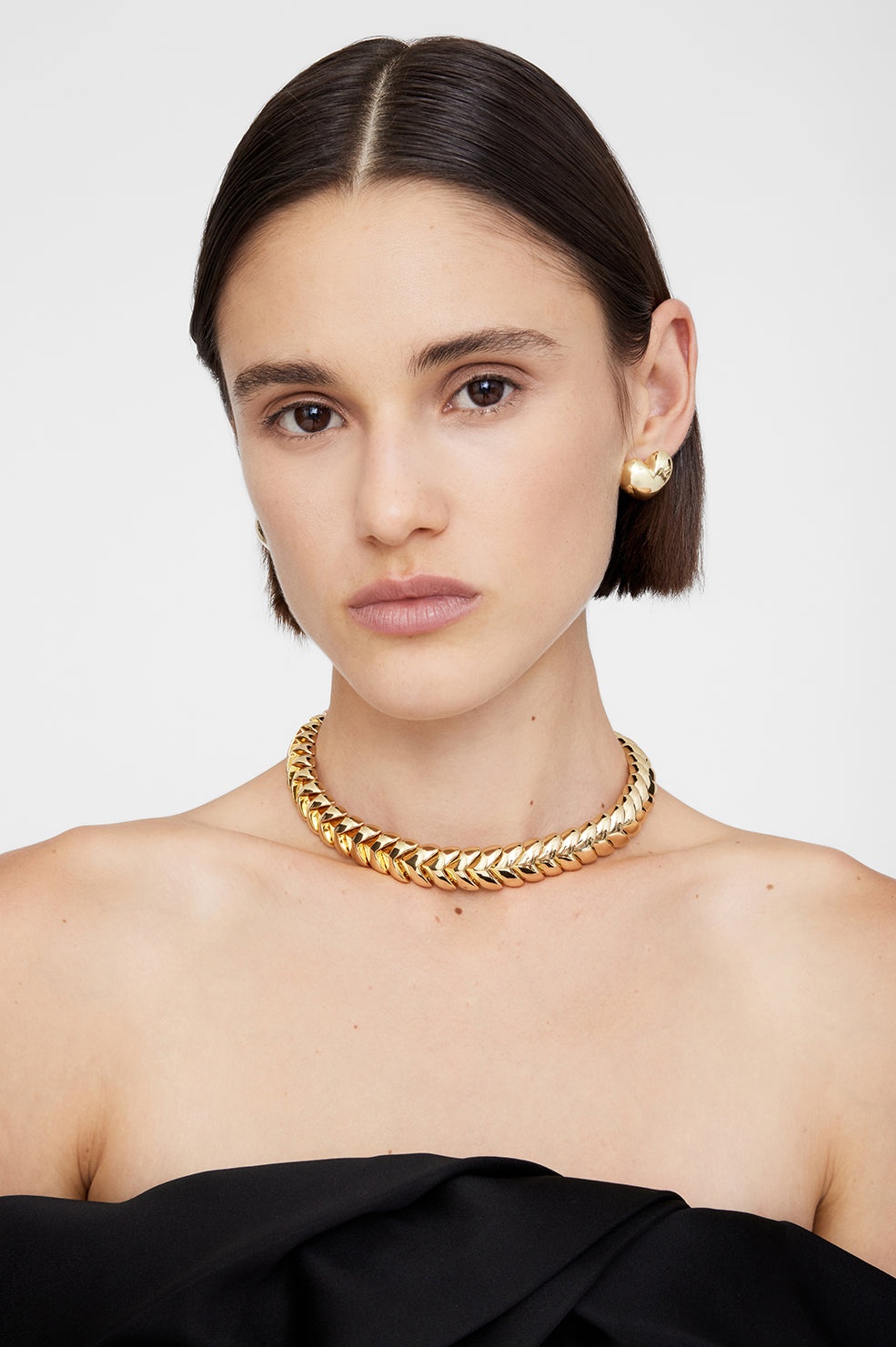 Layered Heart Chain Necklace - Gold - 2
