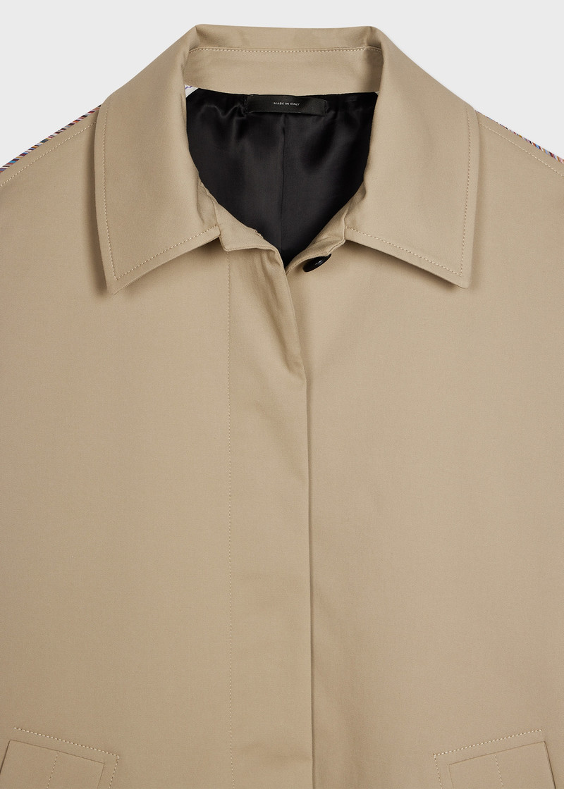 Paul Smith Women's Stone Cotton Trapeze Short Jacket outlook