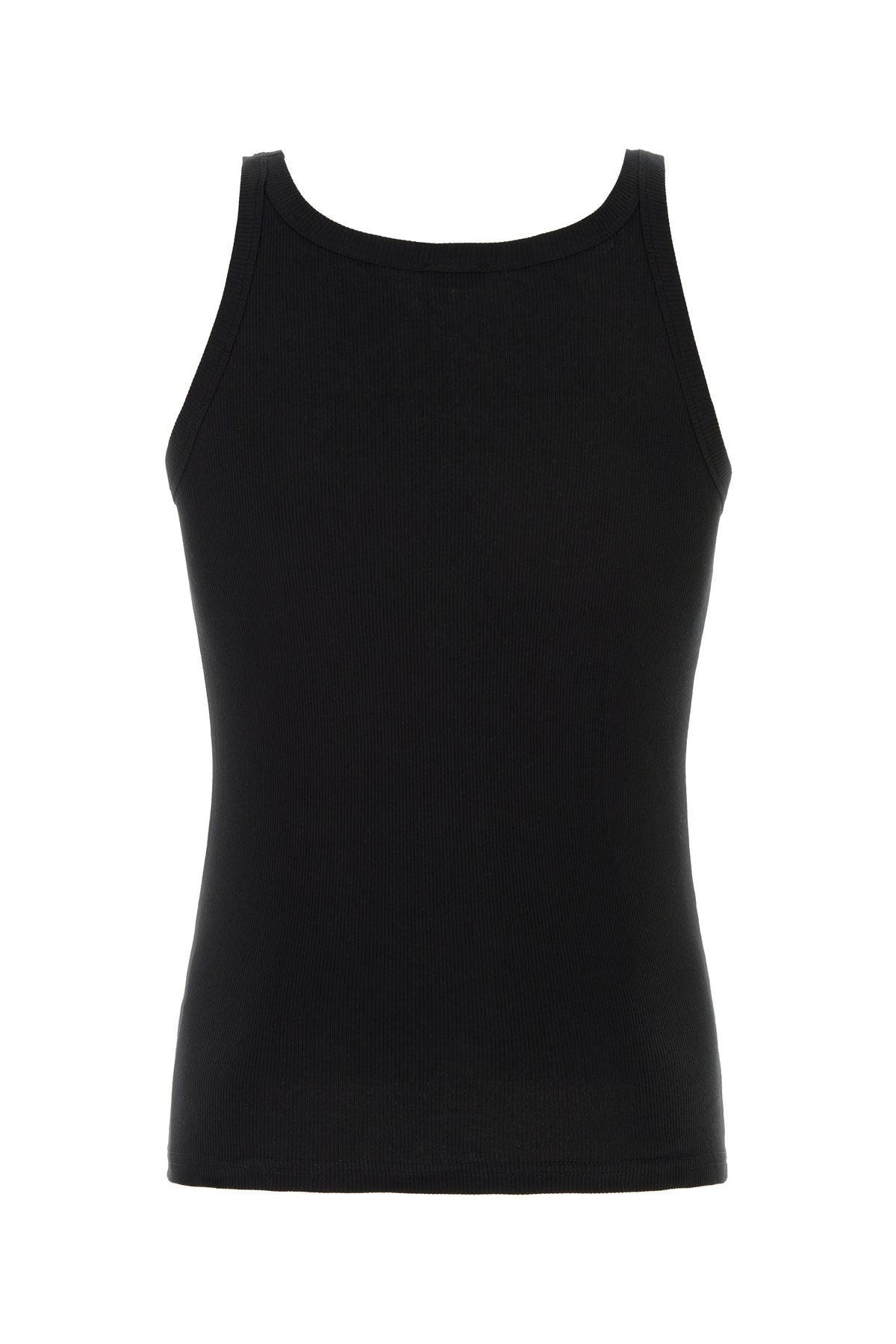 Black cotton Marcello tank top - 2