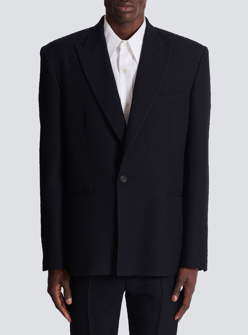 Monogram grain de poudre 1-button jacket 5