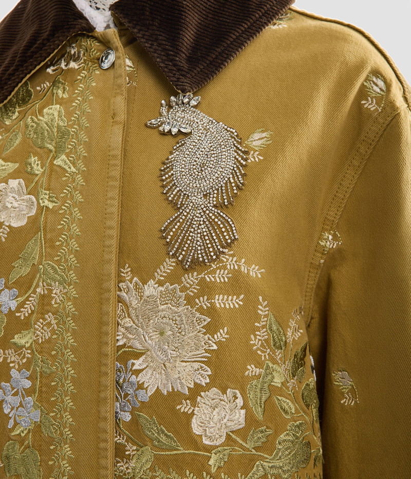 EMBROIDERED DENIM COAT 7