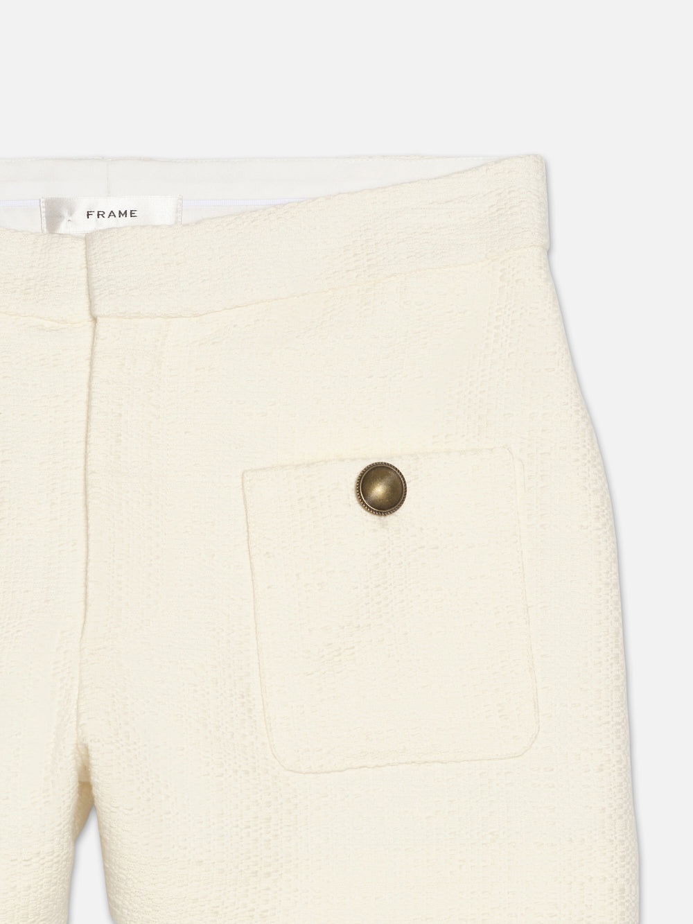 Patch Pocket Trouser Short in Cream - 3
