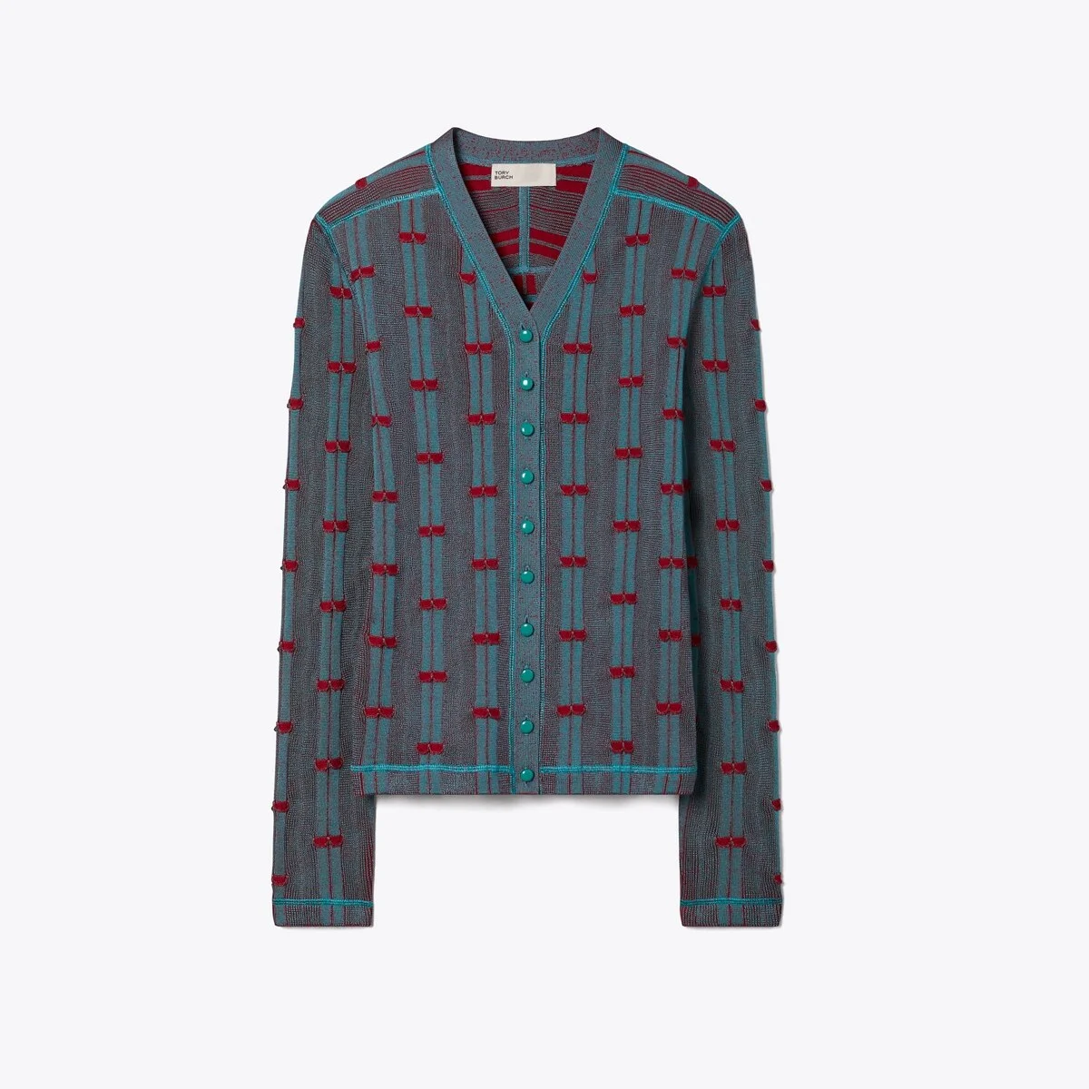 Ribbed Viscose Cardigan - 1