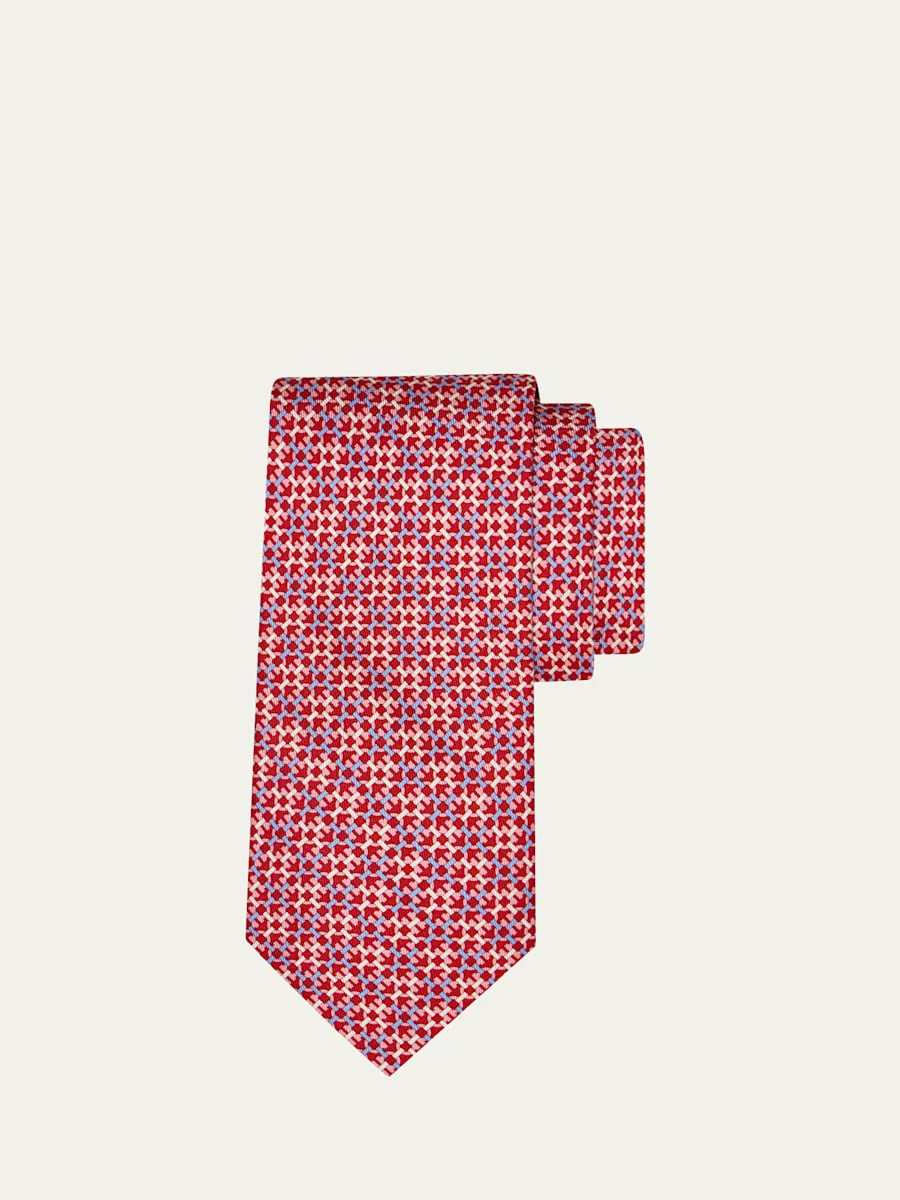 Men's Gancini Check Tie - 1