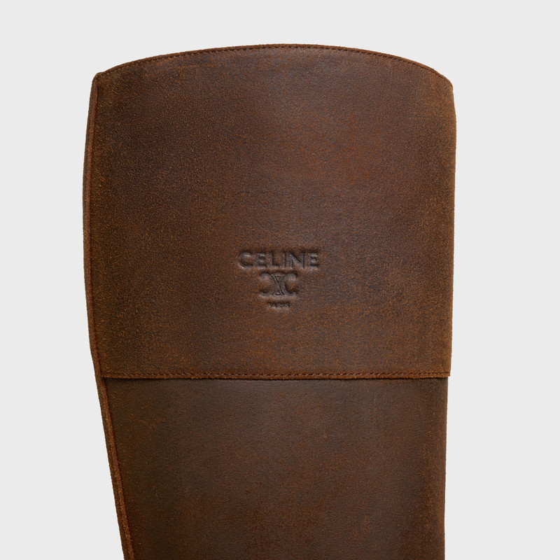 MARGARET - HIGH BOOT IN WAXED SUEDE CALFSKIN 5