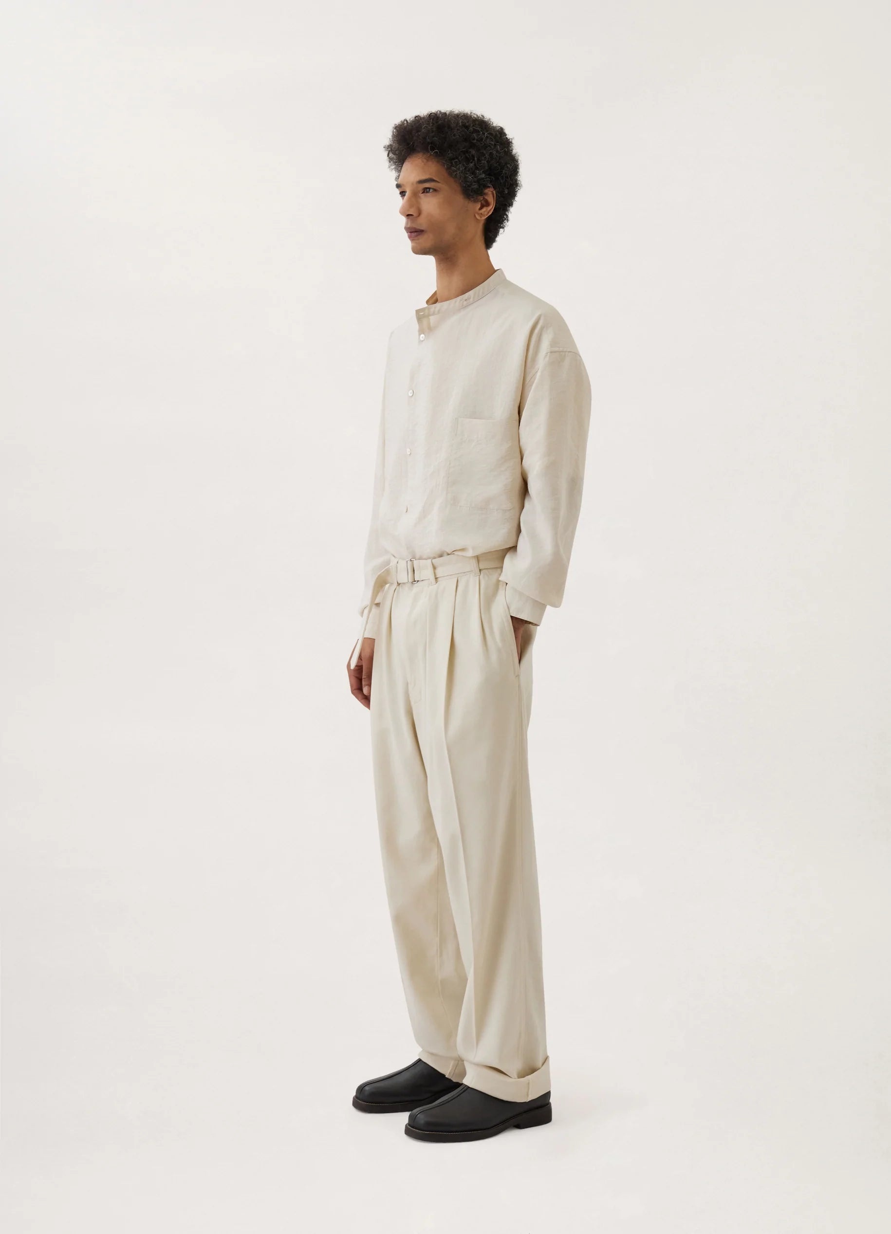 Lemaire LOOSE PLEATED PANTS COTTON VISCOSE | REVERSIBLE