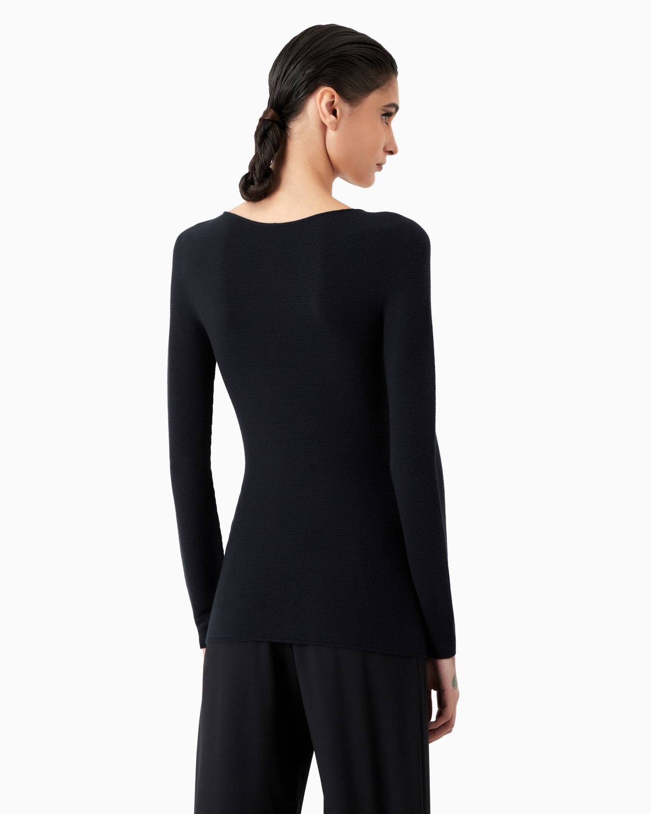 Links-stitch viscose long-sleeved jumper - 3