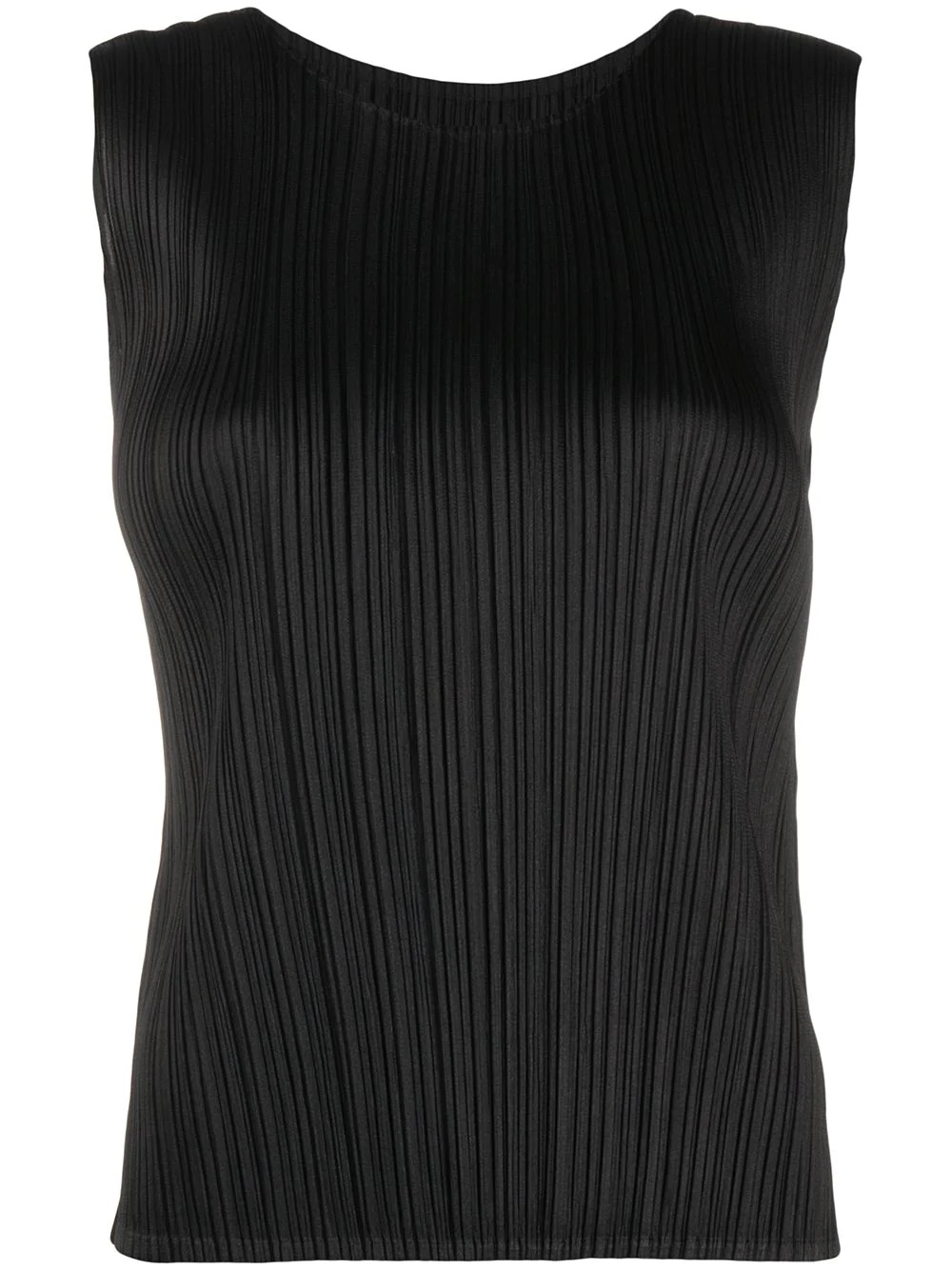 sleeveless pleated top - 1