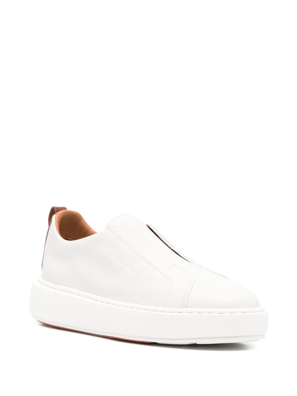 leather slip-on sneakers - 2