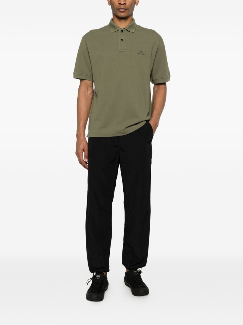 Stone Island buttoned embroidered polo shirt outlook