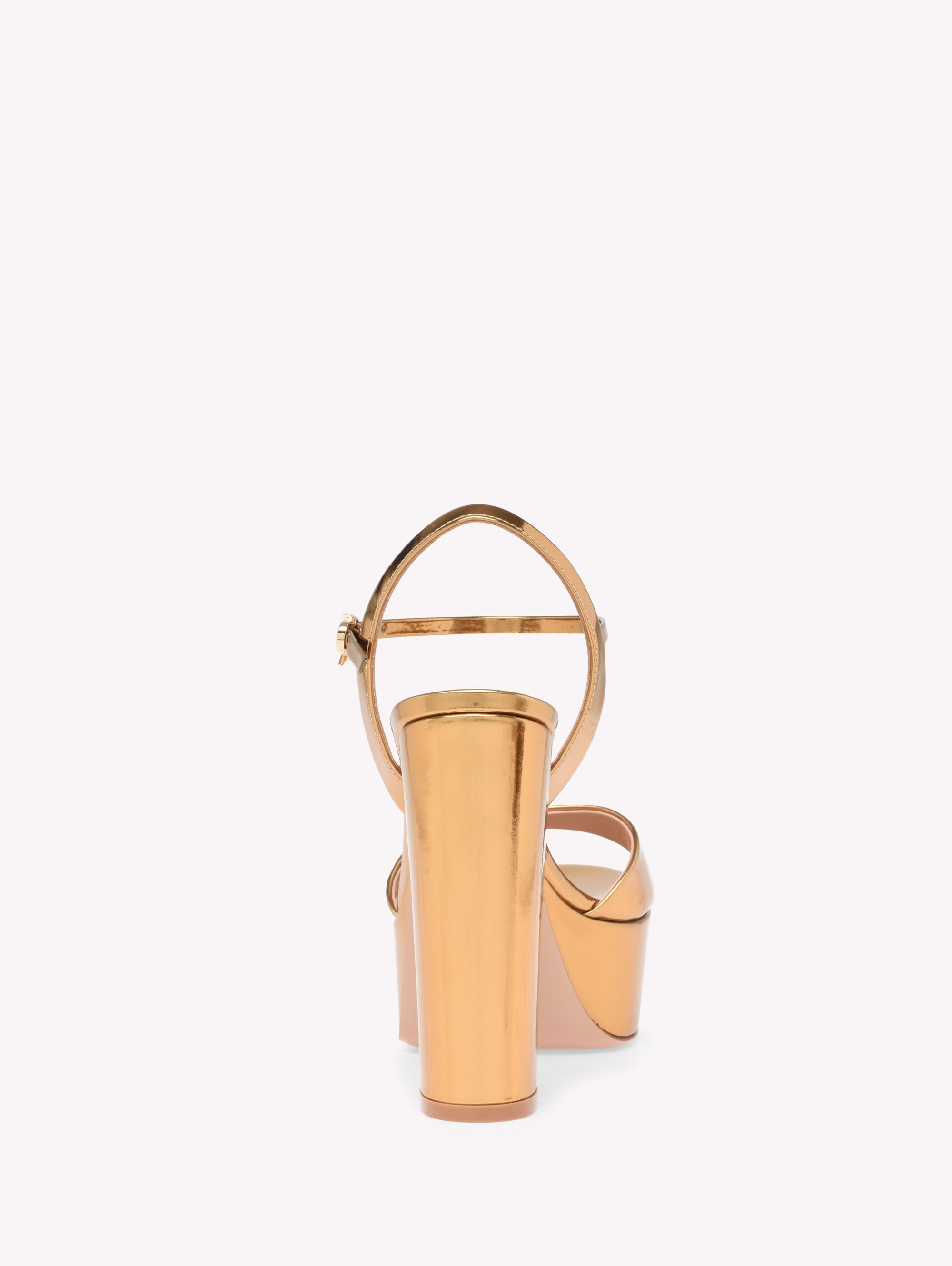 Gianvito Rossi Marlena Sandals in Metallic Gold  Calf at Nordstrom - 4