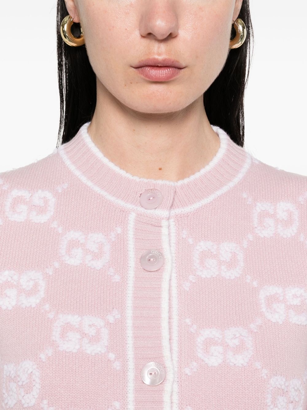 logo-jacquard cardigan - 5