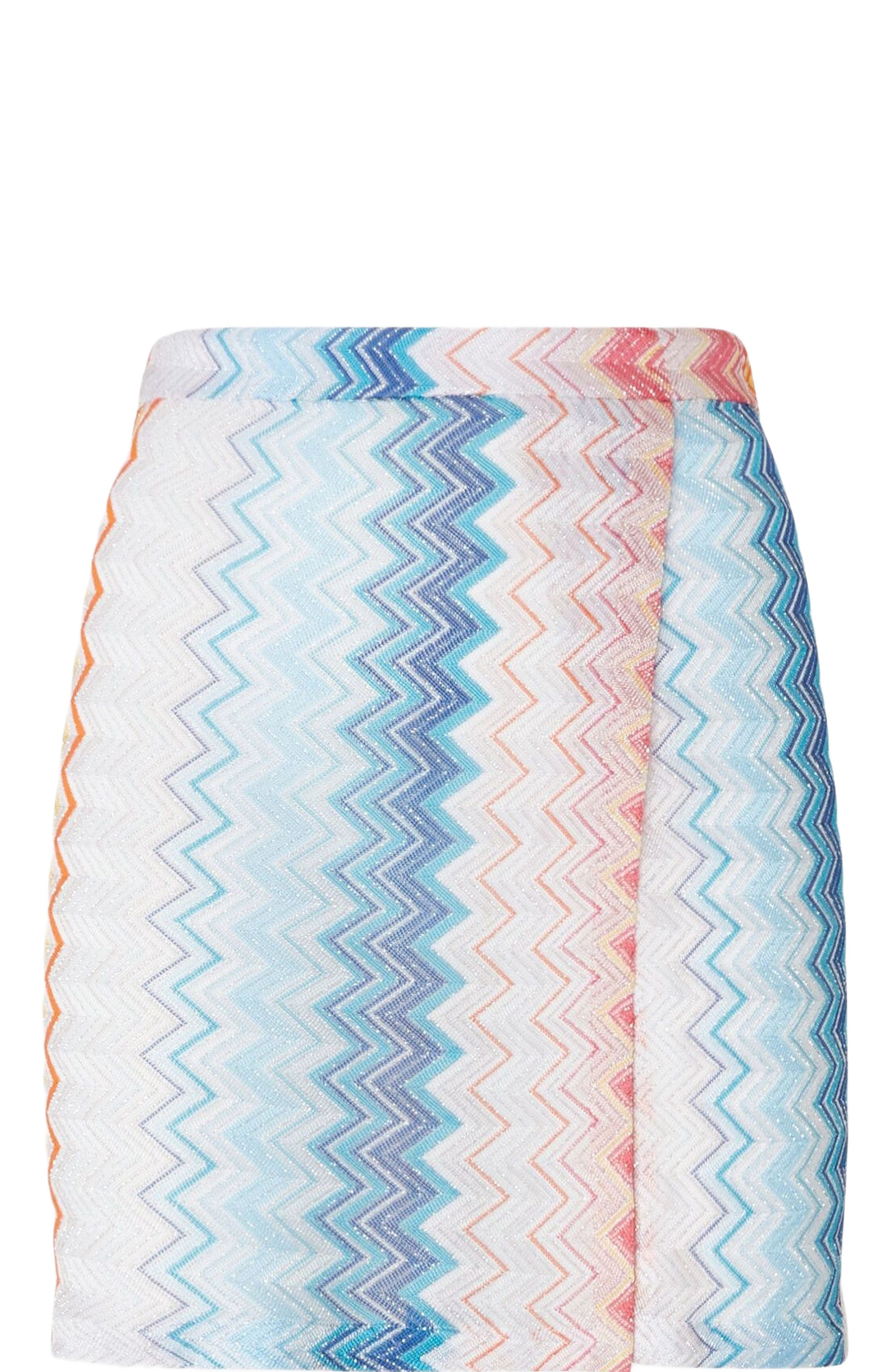 Missoni Zig Zag Lamé Viscose Blend Sarong Mini Skirt in Multicoloured at Nordstrom - 6