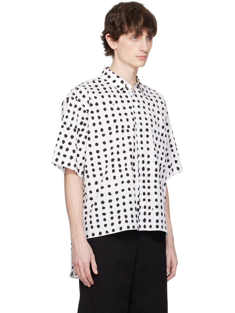 White & Black CDG Short Sleeve Shirt 2