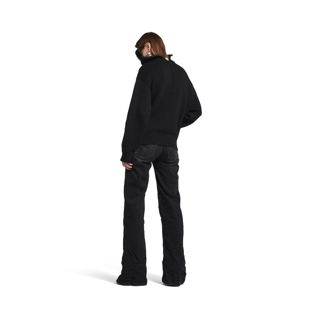Women's Wide Leg Pants in Black - 4