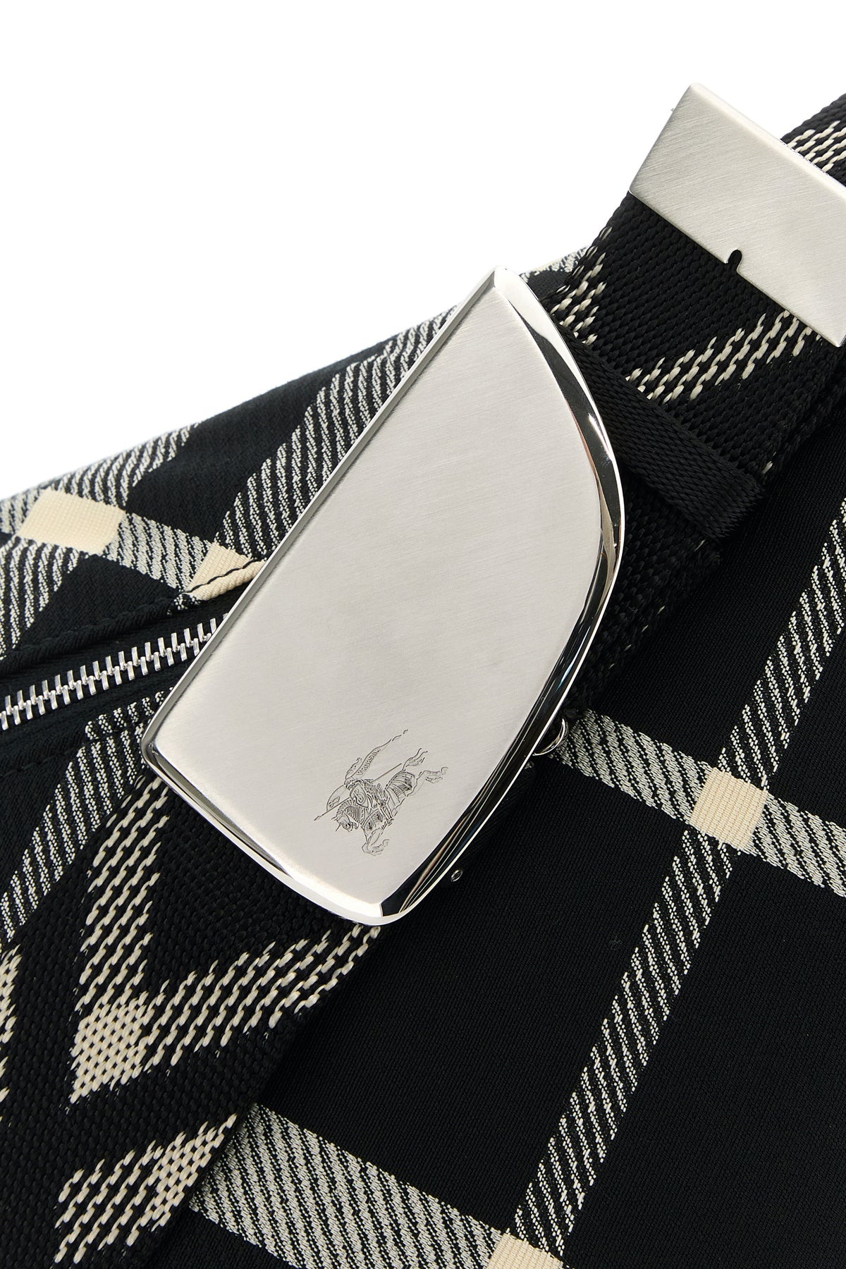Embroidered fabric Shield crossbody bag - 4