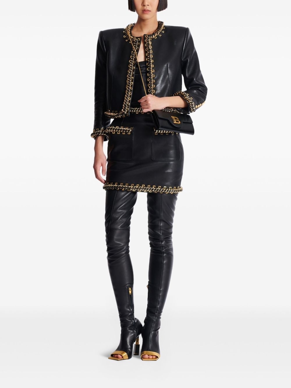 chain-detail mini skirt - 2