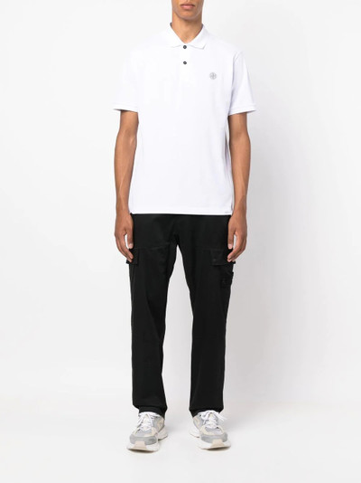 Stone Island chest logo-patch detail polo shirt outlook