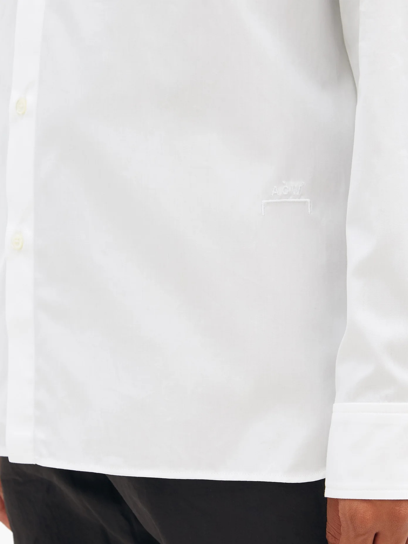 Logo-embroidered cotton-poplin shirt - 3