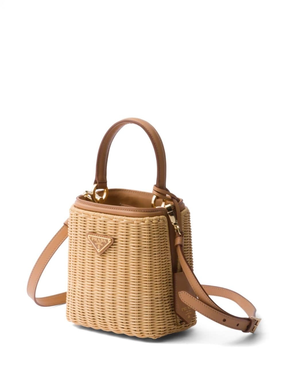 mini Panier Triangle-logo bucket bag - 3