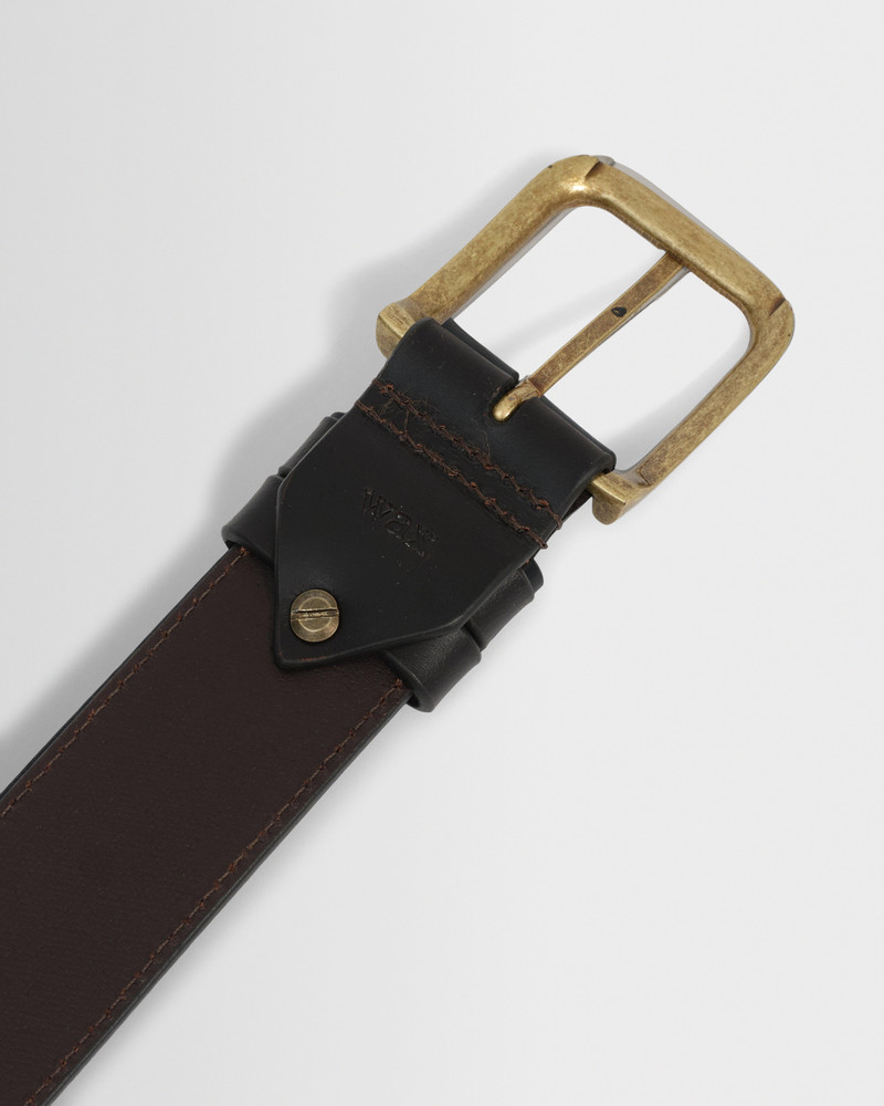 Paton - Dark Brown Embroidered Leather Belt 4