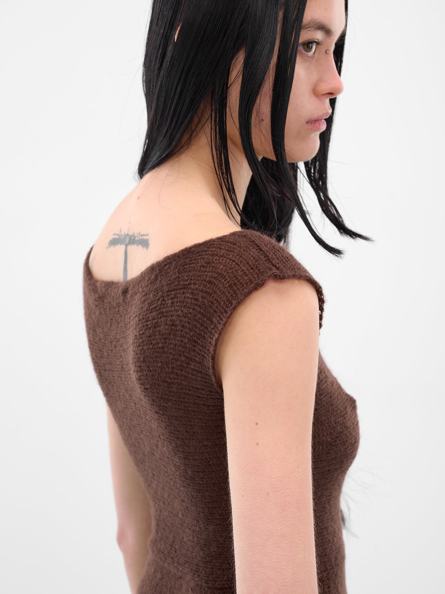 Brown Blaine Sleeveless Knit Top - 5