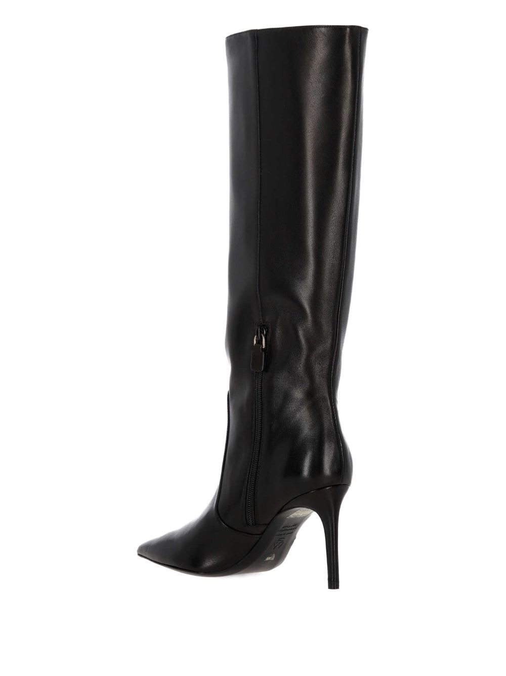 leather pointed-toe knee-high boots - 4