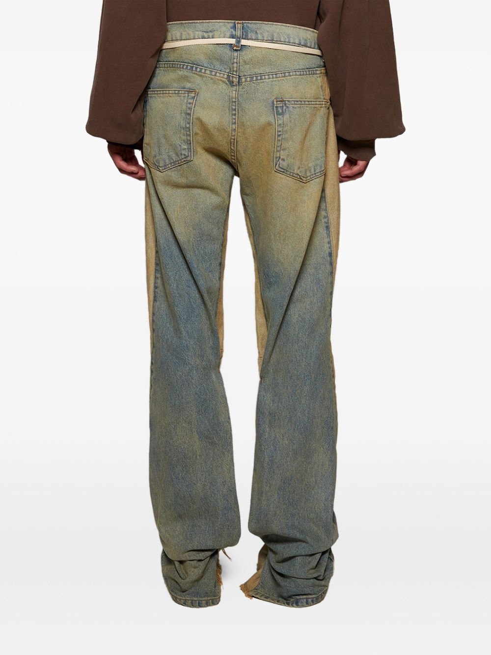 distressed drawstring jeans - 5