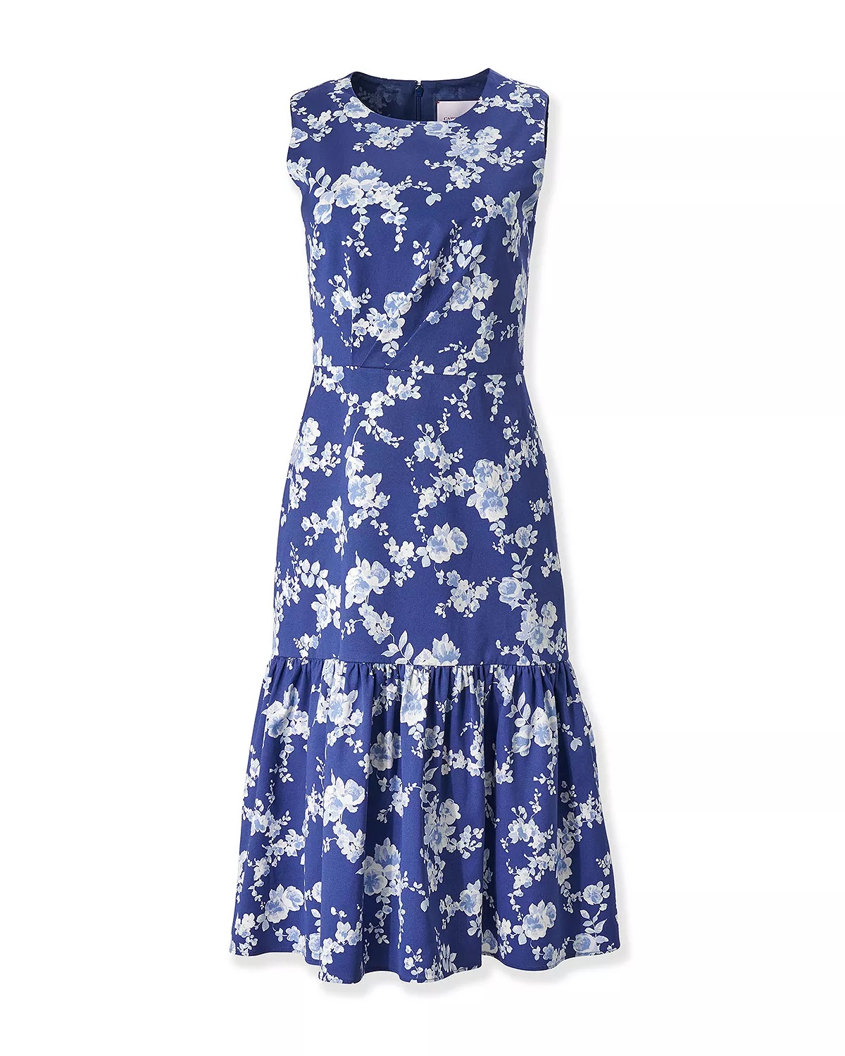 Sleeveless Knee Length Floral Print Dress - 4